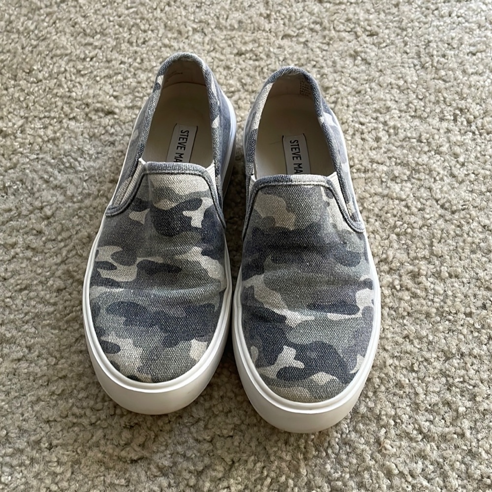 Steve Madden camo slip on sneakers